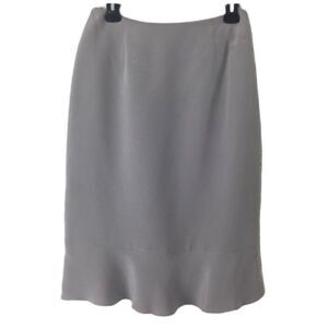 #120 - RENA ROWEN GRAY SILK SKIRT